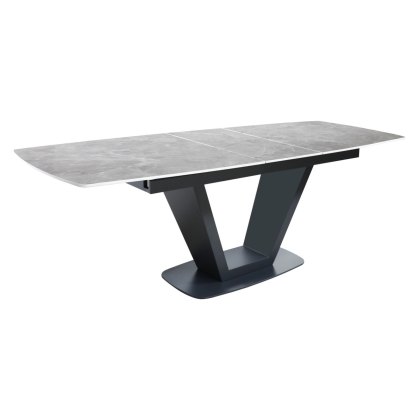 Tanaro 180cm Extending Dining Table & 4 Dining Chairs (Dark Grey)