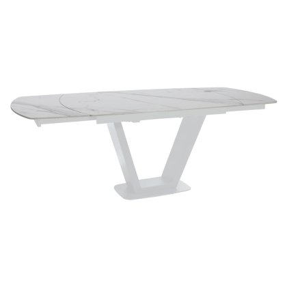 Tanaro 120cm Motion Dining Table (White) & 4 Contour Dining Chairs (Light Grey) Tanaro 120cm Motion Dining Table (White) & 4 Contour Dining Chairs (Light Grey)