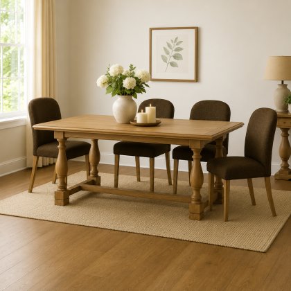 Vancouver 200cm Extending Dining Table & 4 Hinton Dining Chairs (Green) Vancouver 200cm Extending Dining Table & 4 Hinton Dining Chairs (Green)