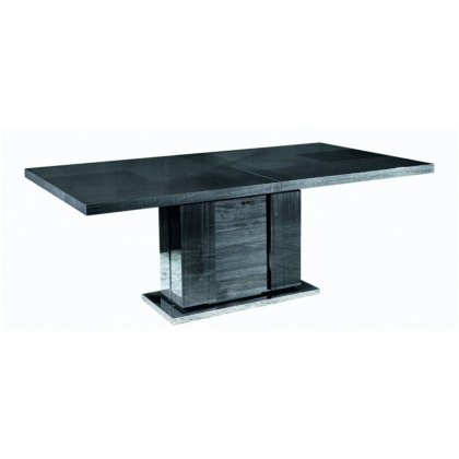Keona Large Dining Table & 4 Eco Leather Chairs Grey Keona Large Dining Table & 4 Eco Leather Chairs Grey