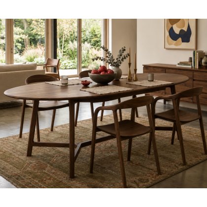 Madrid 200cm Dining Table & 4 Dining Chairs Walnut Madrid 200cm Dining Table & 4 Dining Chairs Walnut
