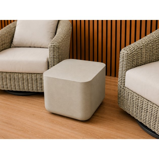 Outdoor Ragusa Swivel Chairs & Rozzano Side Table Set