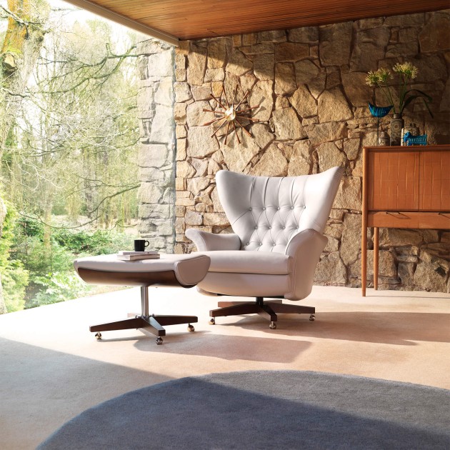 G Plan Vintage The Sixty Two Swivel Chair & Footstool