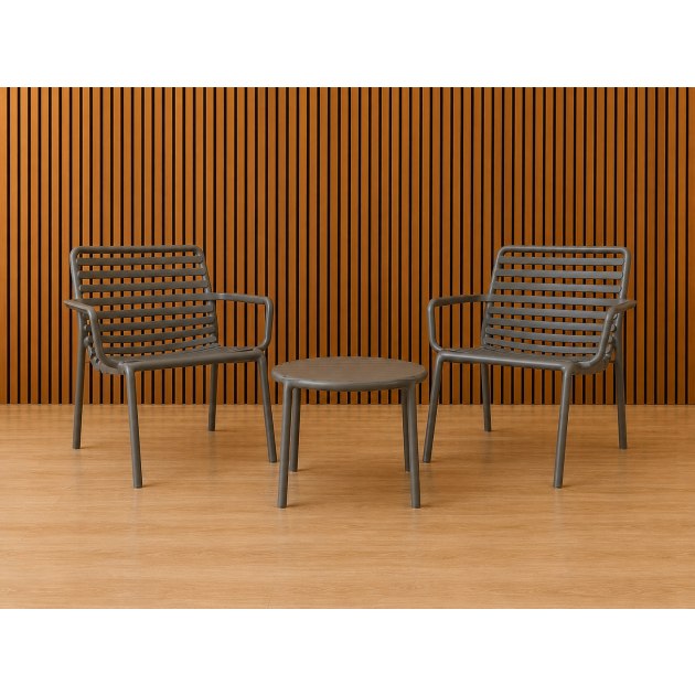 Nardi Outdoor Relax Chair and Table set in Tobacco