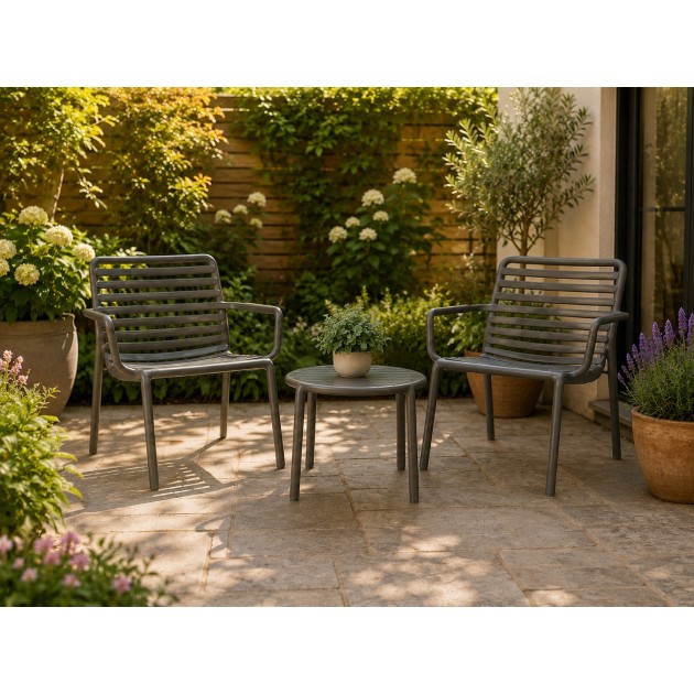 Nardi Outdoor Relax Chair and Table set in Tobacco