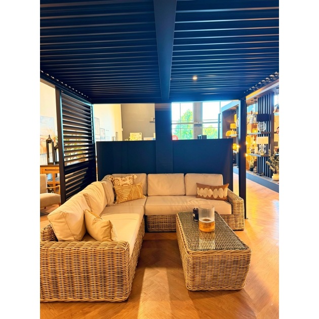 Messina Pergola with x2 Swivel Louvre Screen