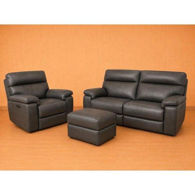 Ariana Power Recliner 3 seater, Chair & Footstall set Ariana Power Recliner 3 seater, Chair & Footstall set