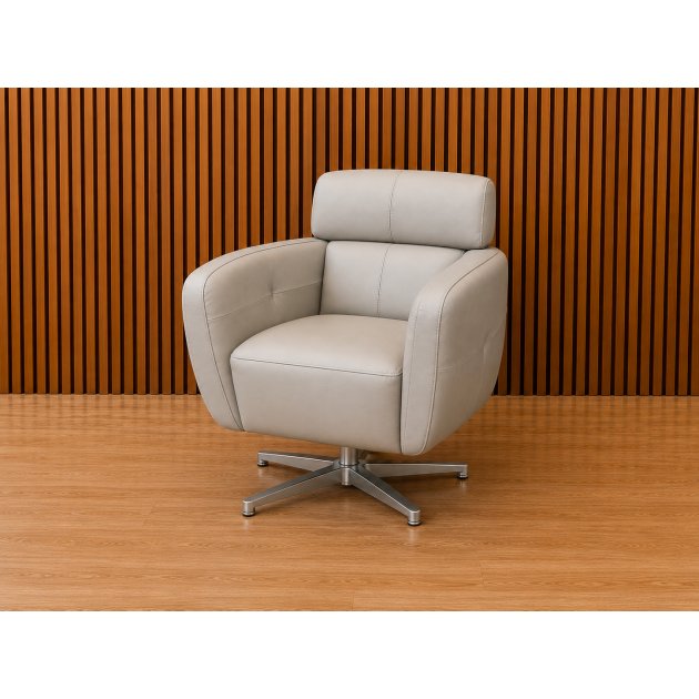 Tullio Leather Swivel Chair