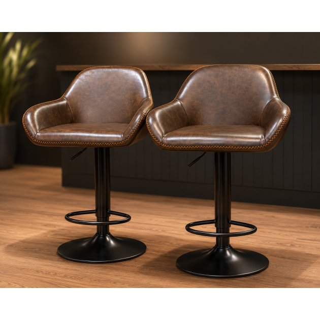 2x Willow Chestnut Barstools 2x Willow Chestnut Barstools