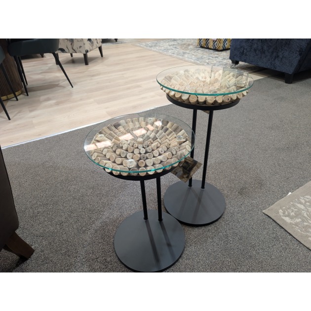 2x Amber Stacatto Tables (60cm & 50cm) 2x Amber Stacatto Tables (60cm & 50cm)