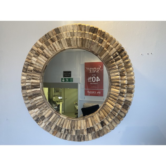 Amber Large Round Cork Mirror Amber Large Round Cork Mirror