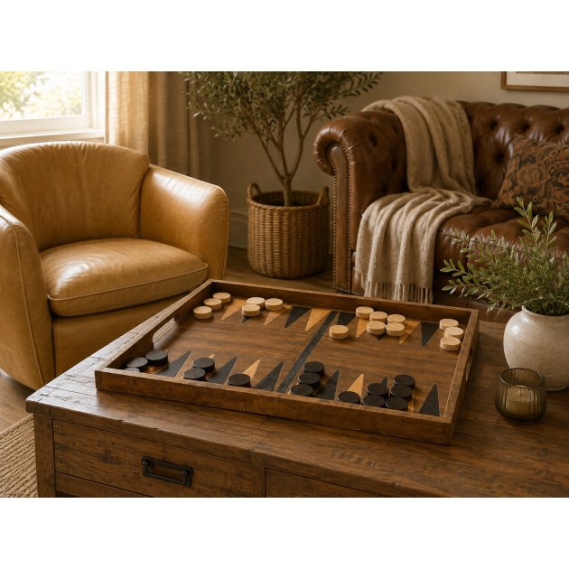 Backgammon Ottoman Tray Backgammon Ottoman Tray