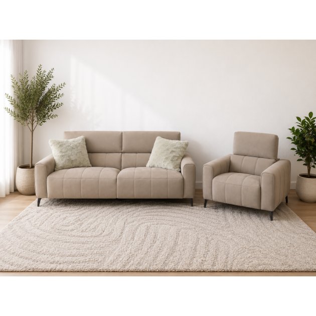 Enzo - 2.5 Seater Sofa & Powered Armchair in Microfiber