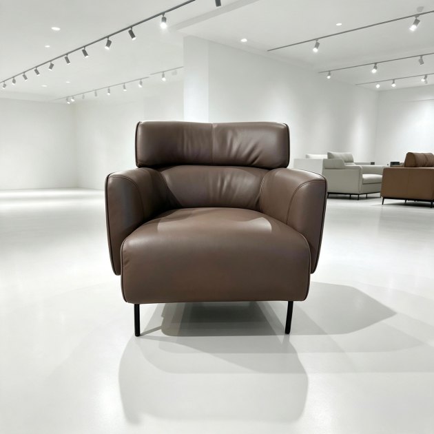 Dario Club Chair Brown Dario Club Chair Brown