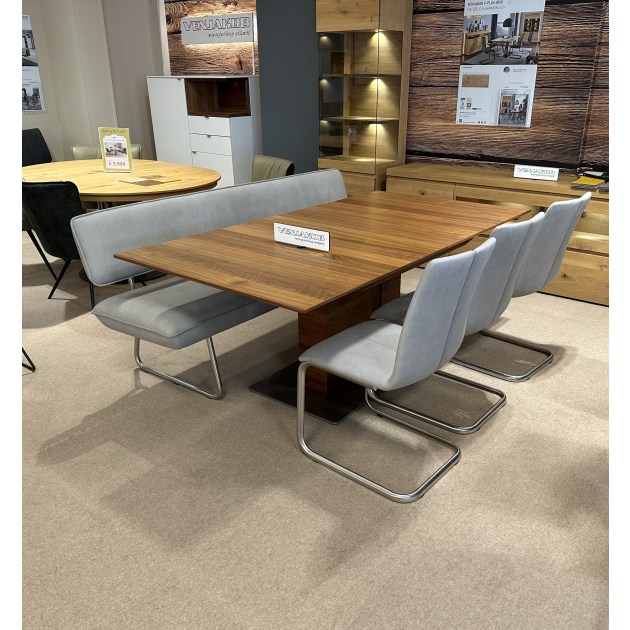 VENJAKOB-- 1.9M Bench with Back in Stainless Steel Frame & 3 X Frenz Chairs Stainless Steel Frame Ca VENJAKOB-- 1.9M Bench with Back in Stainless Steel Frame & 3 X Frenz Chairs Stainless Steel Frame Ca