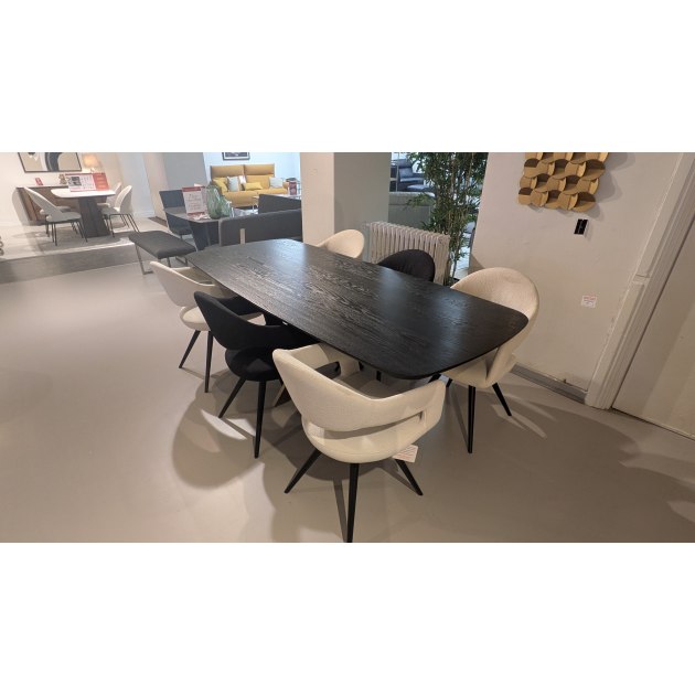 chambery 230cm dining table with 6 jasmin chairs