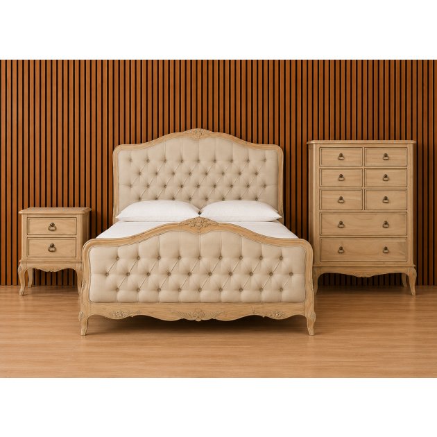 Lorient King size Bed, 8 Drawer Chest & Side Table set