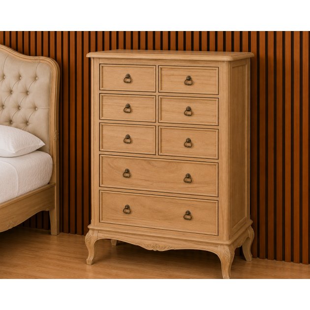 Lorient King size Bed, 8 Drawer Chest & Side Table set