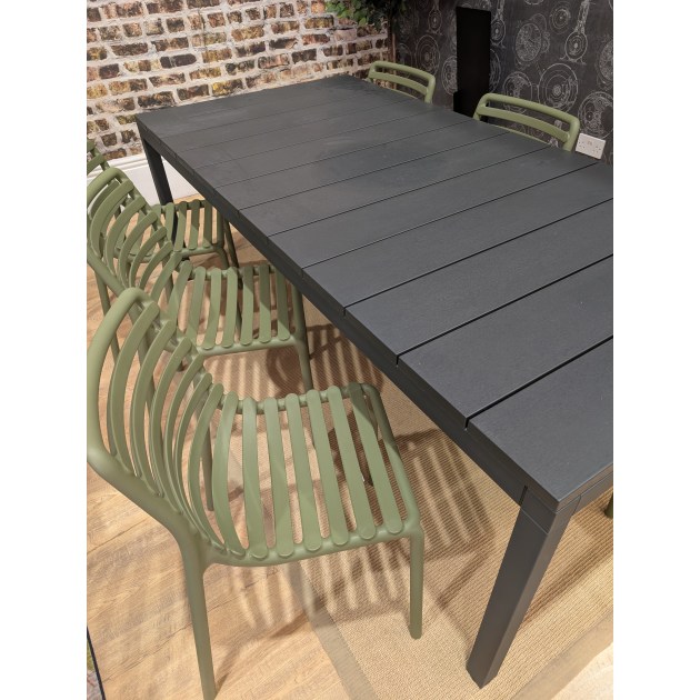 Nardi, Rio 210cm Extending Table with 6x Doga Agave Chairs Nardi, Rio 210cm Extending Table with 6x Doga Agave Chairs