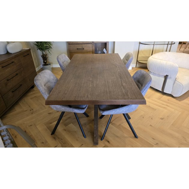 Fucino 180cm Star Base Dining Table & 4x Bolsena Dining Chair Fucino 180cm Star Base Dining Table & 4x Bolsena Dining Chair
