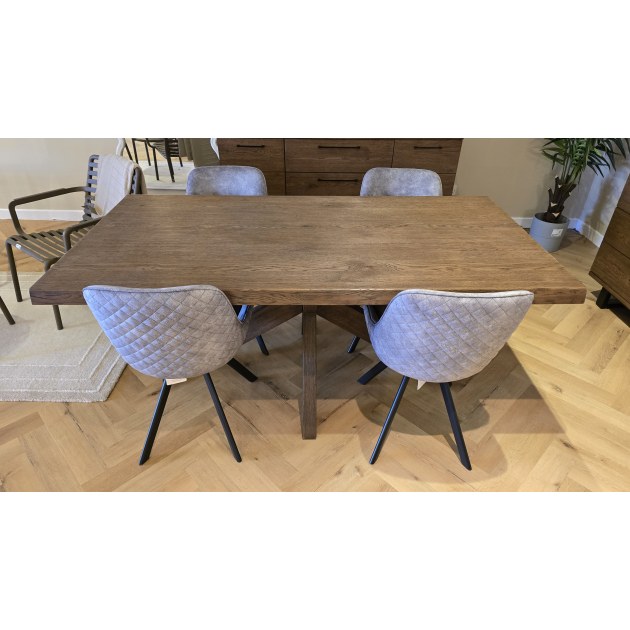 Fucino 180cm Star Base Dining Table & 4x Bolsena Dining Chair Fucino 180cm Star Base Dining Table & 4x Bolsena Dining Chair