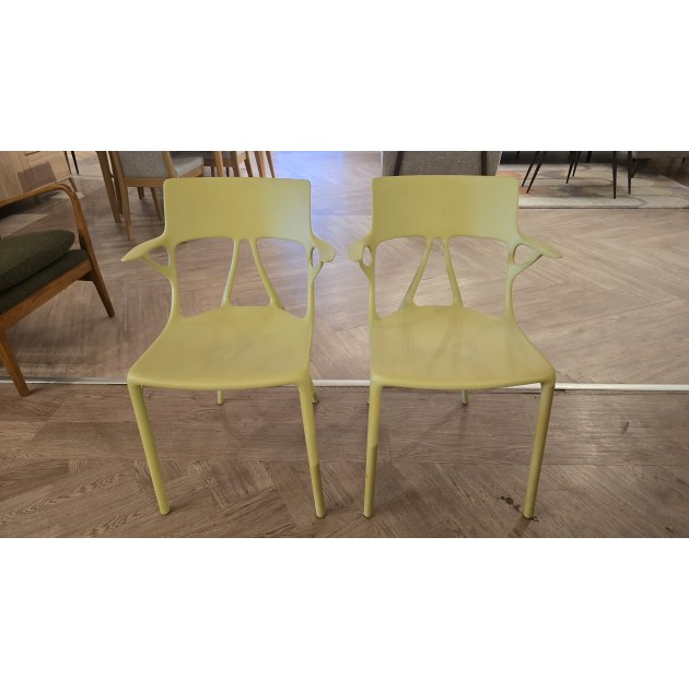 Kartell A.I. Artificial Intelligence Chair Green x2 Kartell A.I. Artificial Intelligence Chair Green x2