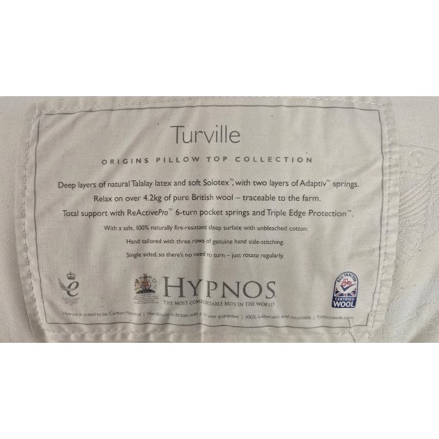 Hypnos Turville 6'0" Pillow Top Divan Set with 180cm Gabriella Headboard Hypnos Turville 6'0" Pillow Top Divan Set with 180cm Gabriella Headboard