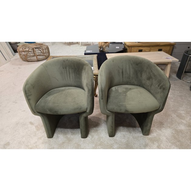 S/2 Holm Chair in Green Moss