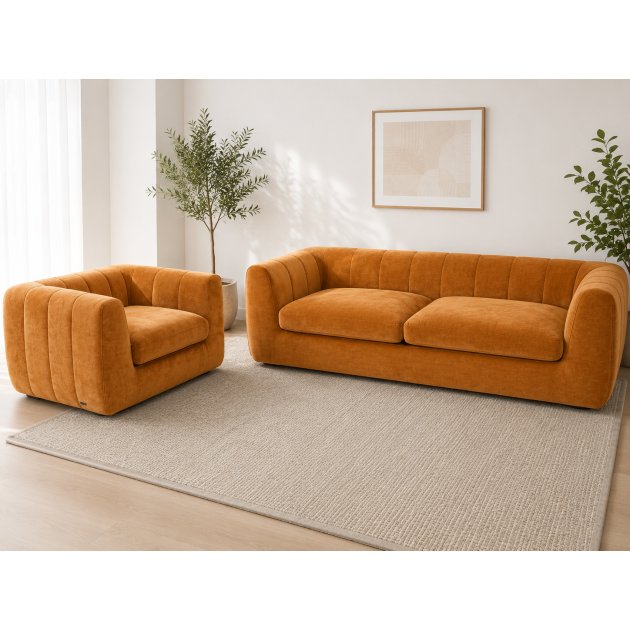 Lidia - 3 Seater & 1.5 Seater Sofa In Fabric Lidia - 3 Seater & 1.5 Seater Sofa In Fabric