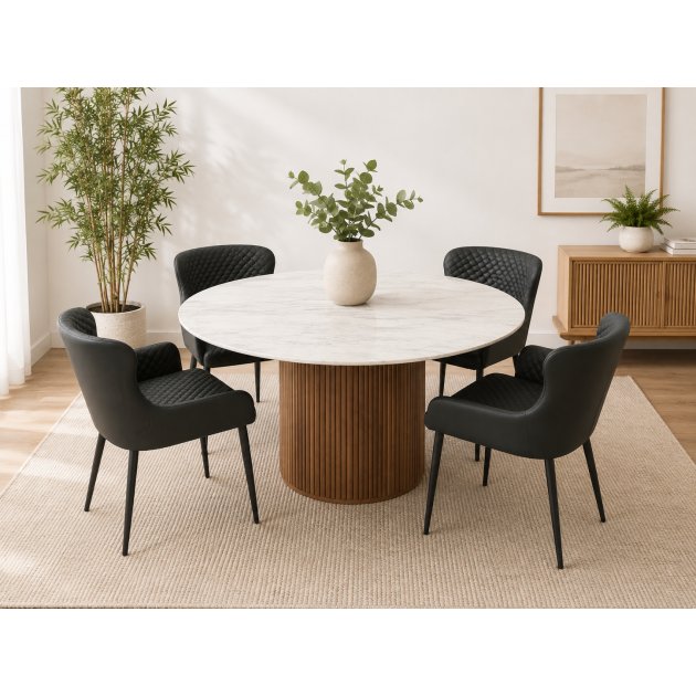 Crosby Dining Table & 4 Versa Dining Chairs Crosby Dining Table & 4 Versa Dining Chairs