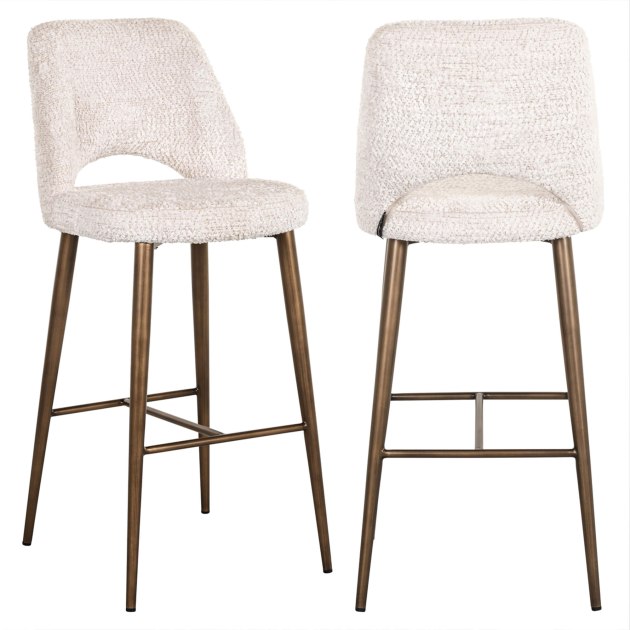 Delphine Lovely Cream Bar Stool