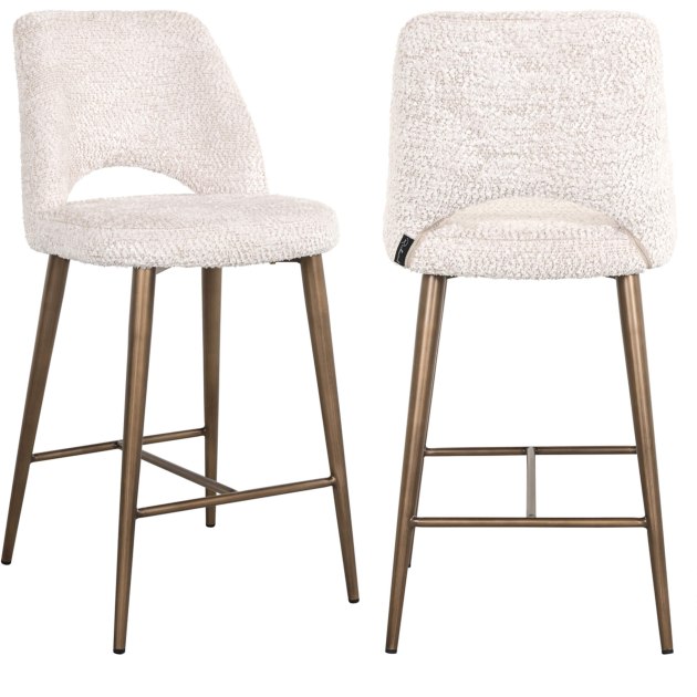 Delphine Lovely Cream Counter Stool