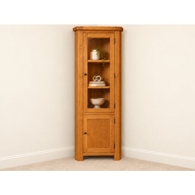 Oak Corner Display Unit Oak Corner Display Unit