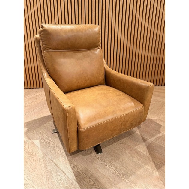 Carla Leather Swivel Chair