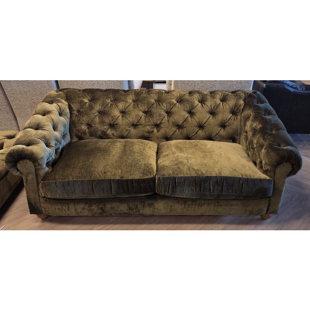 Chesterfield 3 Seater, Chair & Footstool