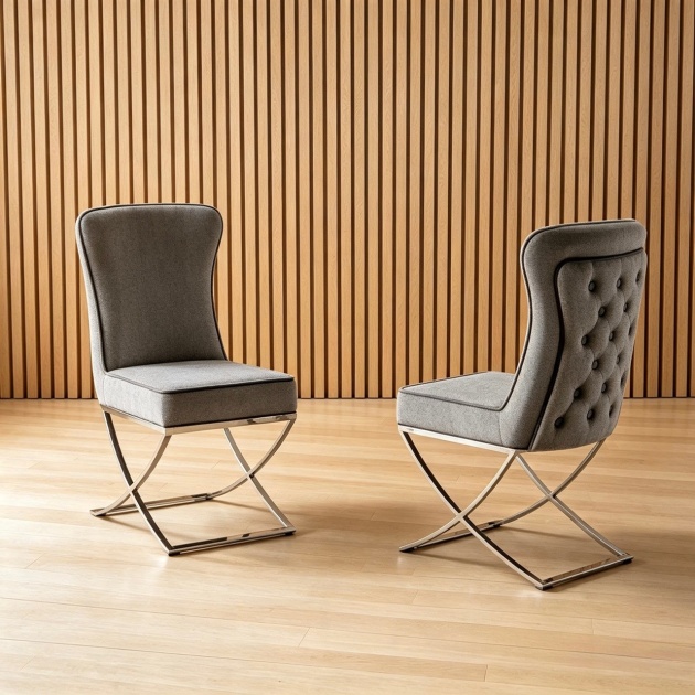 Fitzrovia Chair Dining Chair in Stainless Steel Frame Fitzrovia Chair Dining Chair in Stainless Steel Frame