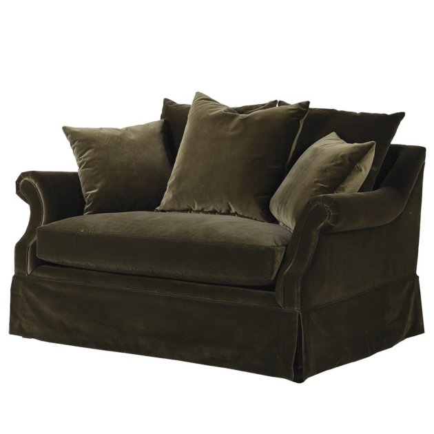 Monroe Love Seat in Olive