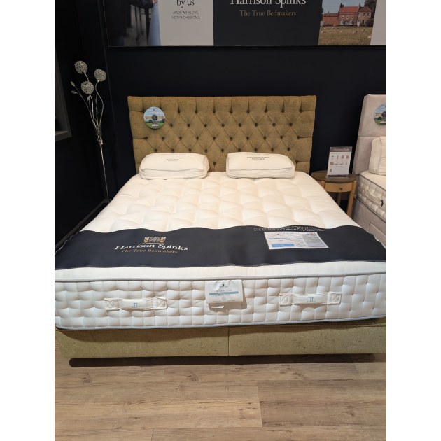 Harrison Spink, Picasso 6' Mattress, Low Standard Base with Budapest Headboard Harrison Spink, Picasso 6' Mattress, Low Standard Base with Budapest Headboard