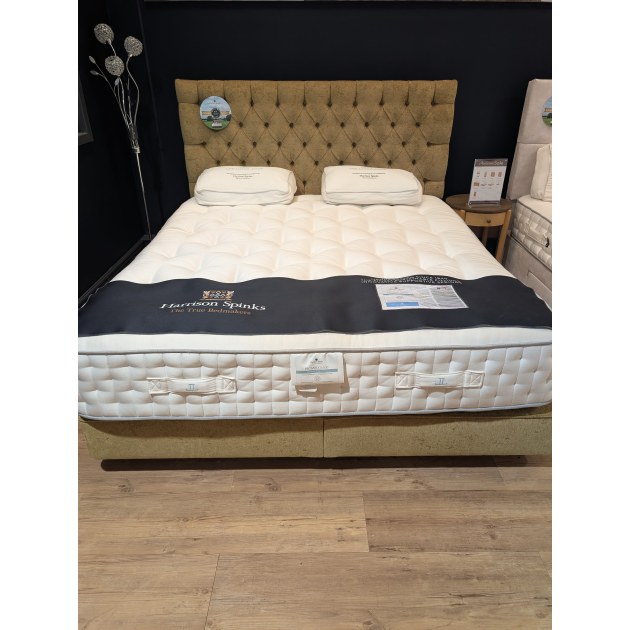Harrison Spink, Picasso 6' Mattress, Low Standard Base with Budapest Headboard Harrison Spink, Picasso 6' Mattress, Low Standard Base with Budapest Headboard