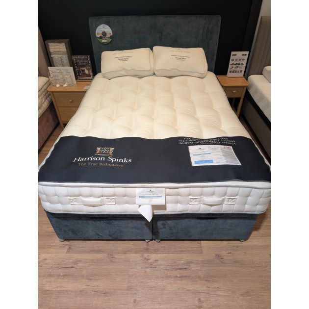 Harrison Spinks - Cezanne 5' Ortho 10750 Mattress, Ottoman Padded Top Base with Dearne Headboard Harrison Spinks - Cezanne 5' Ortho 10750 Mattress, Ottoman Padded Top Base with Dearne Headboard