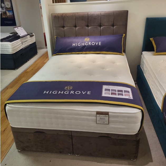 Double royston mattress and end lift ottoman with capricorn headboard