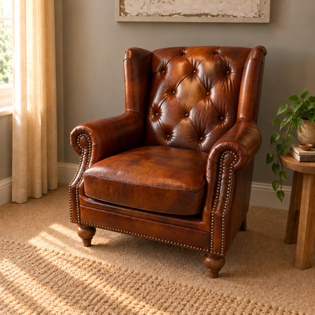 Highbury Leather Wing Chair