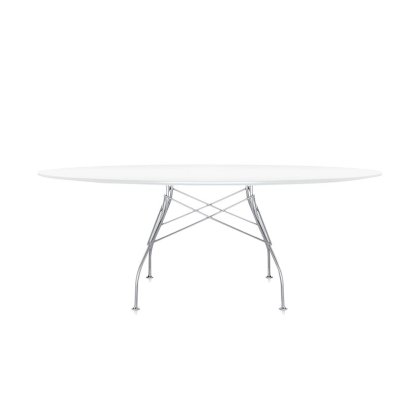 Kartell Glossy by Antonio Citterio White Oval Table Kartell Glossy by Antonio Citterio White Oval Table