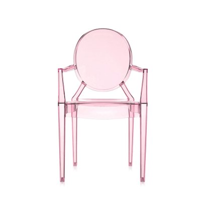 Kartell LouLou Ghost by Philippe Starck Transparent Pink Child Chair
