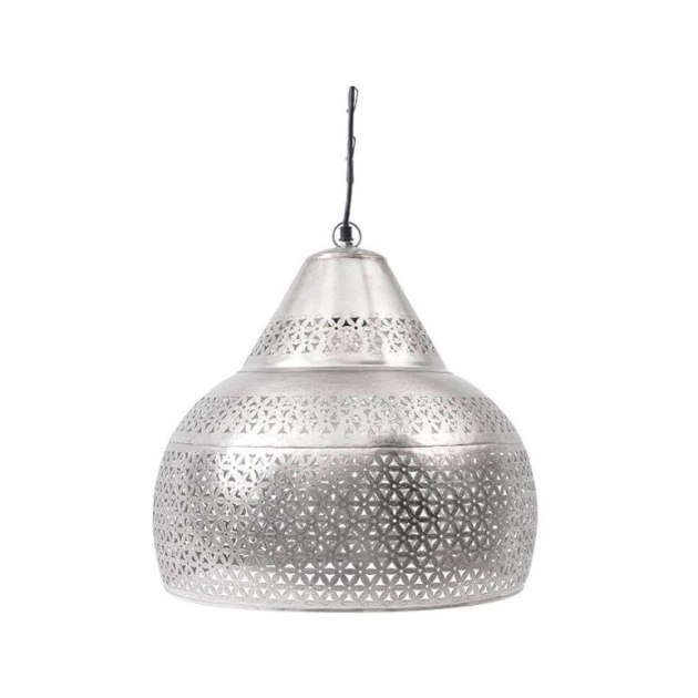 Namala Antique Nickel Patterned Pendant