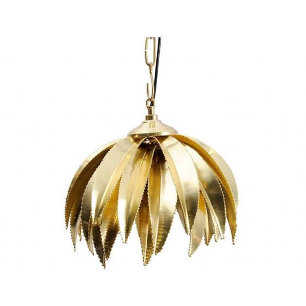 Polished Brass Palm Tree Pendant