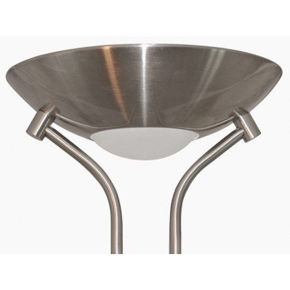 Mother & Child Satin Silver Halogen Floor Lamp