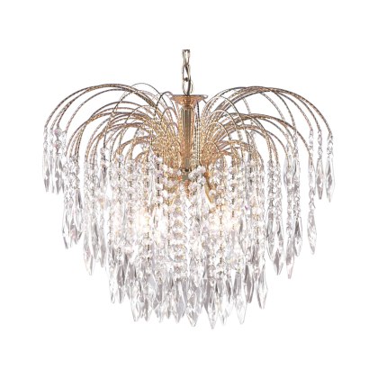 5 Light Waterfall Gold Plated Fitting 5 Light Waterfall Gold Plated Fitting