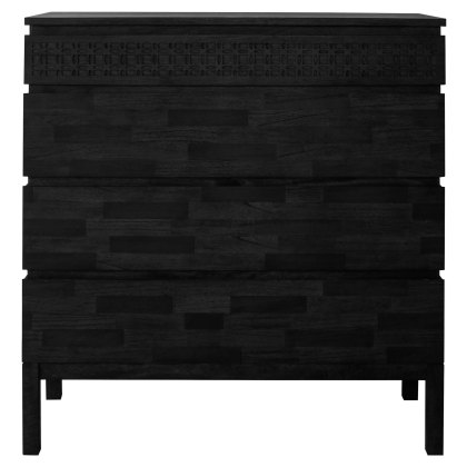 Gallery Direct Boho 4 Drawer Chest, Black