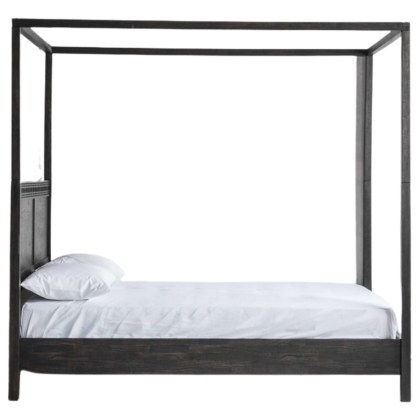 Gallery Direct Boho 4 Poster Super King Bed, Black Gallery Direct Boho 4 Poster Super King Bed, Black